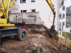 Abriss der eingestrzten Sttzwand